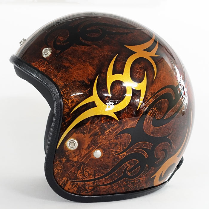 ジェットヘルメット トライバル ブラウン XLサイズ 3-956 ジャムテック