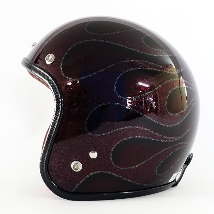 ジェットヘルメット ディープレッド ラメT2 レッド XLサイズ IP-4004 ジャムテック