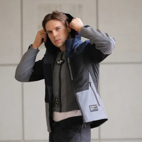 クルー パーカ エア アジア 7231ダークブルー ダークグレー Sサイズ 3302625 アルパインスターズ