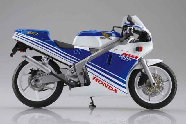 Honda NSR250R '88 テ ラブルー/ロスホワイト フィギュア アオシマ