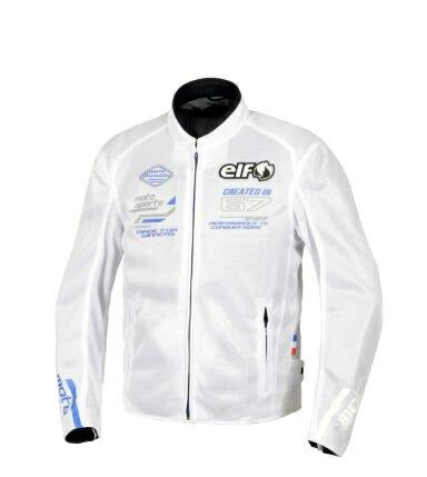 エオリアメッシュジャケット ホワイト&ブルー 3Lサイズ EJ-S121 エルフ