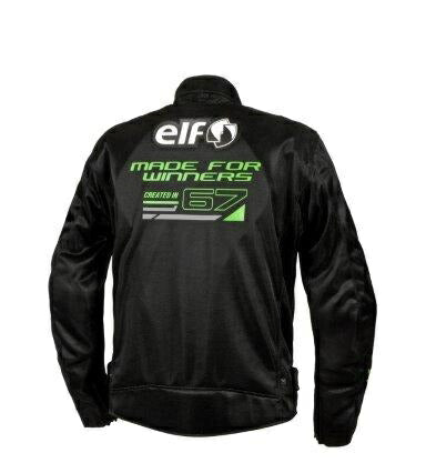 取寄 エオリアメッシュジャケット ブラック&グリーン Sサイズ EJ-S121 エルフ