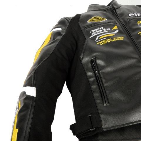 取寄 エヴォルツィオーネPUレザージャケット ブルー LLサイズ EJ-W120 エルフ
