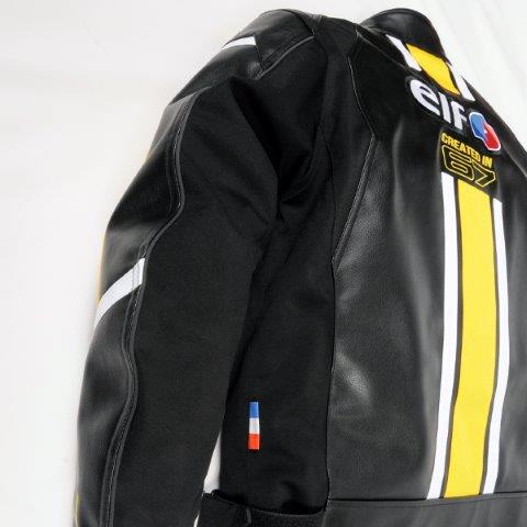 取寄 エヴォルツィオーネPUレザージャケット ブルー LLサイズ EJ-W120 エルフ