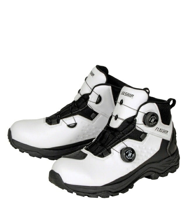 ストラテージショートブーツ ホワイト 25.0cm FSB-804 フラッグシップ