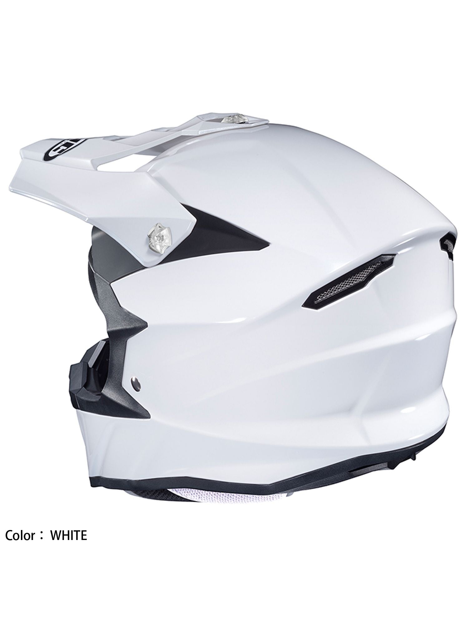 取寄 オフロードヘルメット i50 ソリッド ホワイト Sサイズ HJH176 HJC