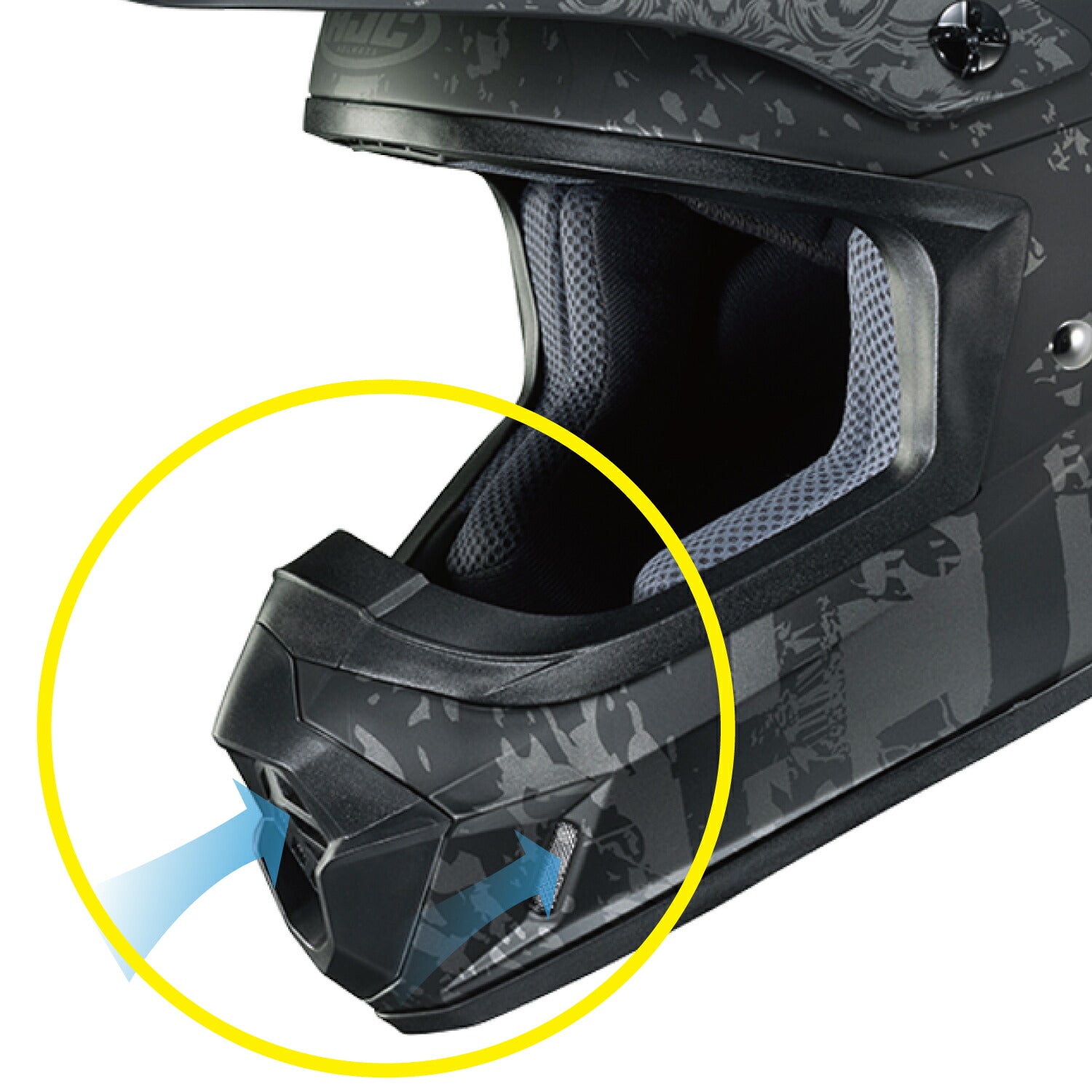 オフロードヘルメット CS-MXⅡ クリーパー ホワイト(MC10SF) Mサイズ HJH213 HJC