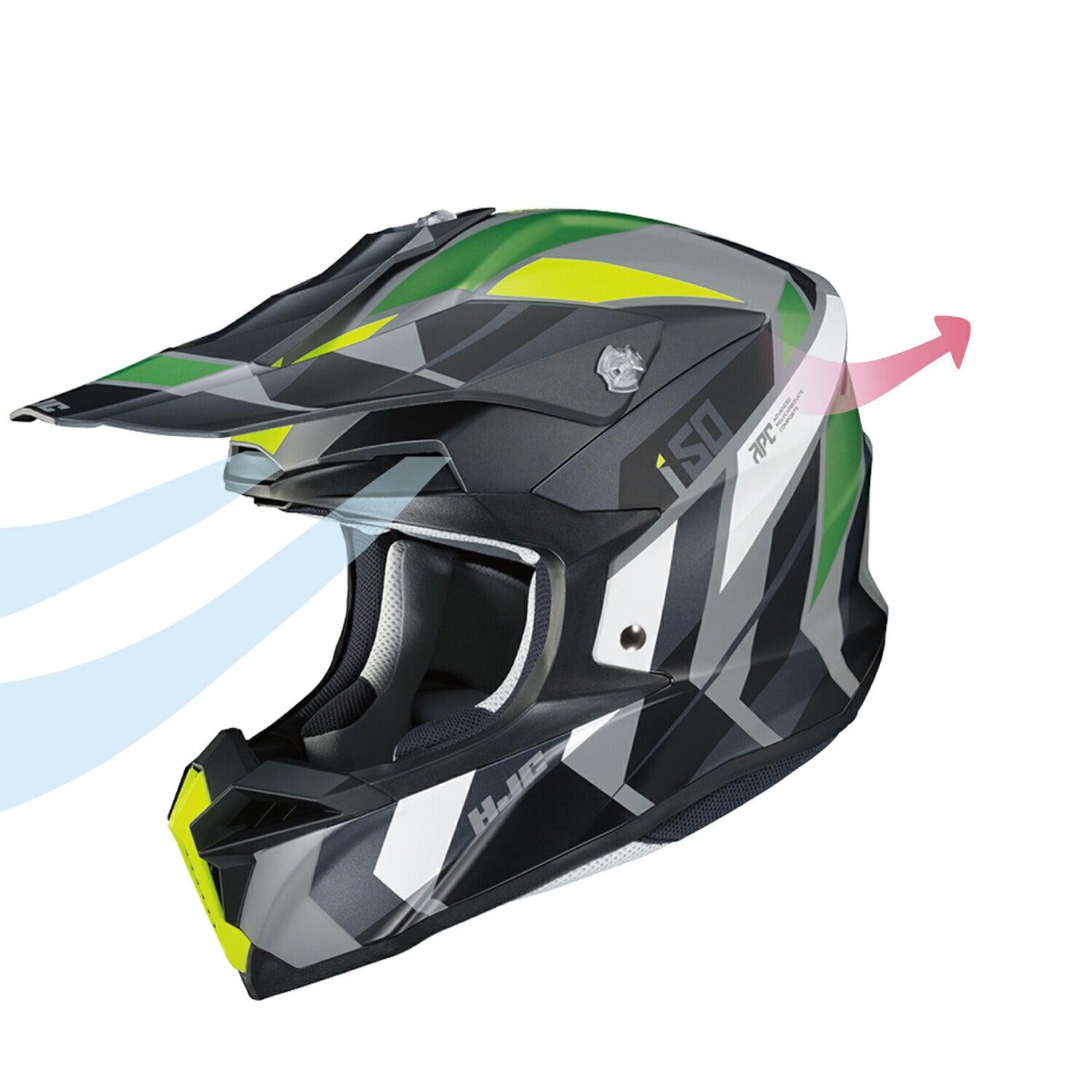 オフロードヘルメット i50 ヴァニッシュ ブラック/FLUOイエロー(MC4HSF) Mサイズ HJH223 HJC