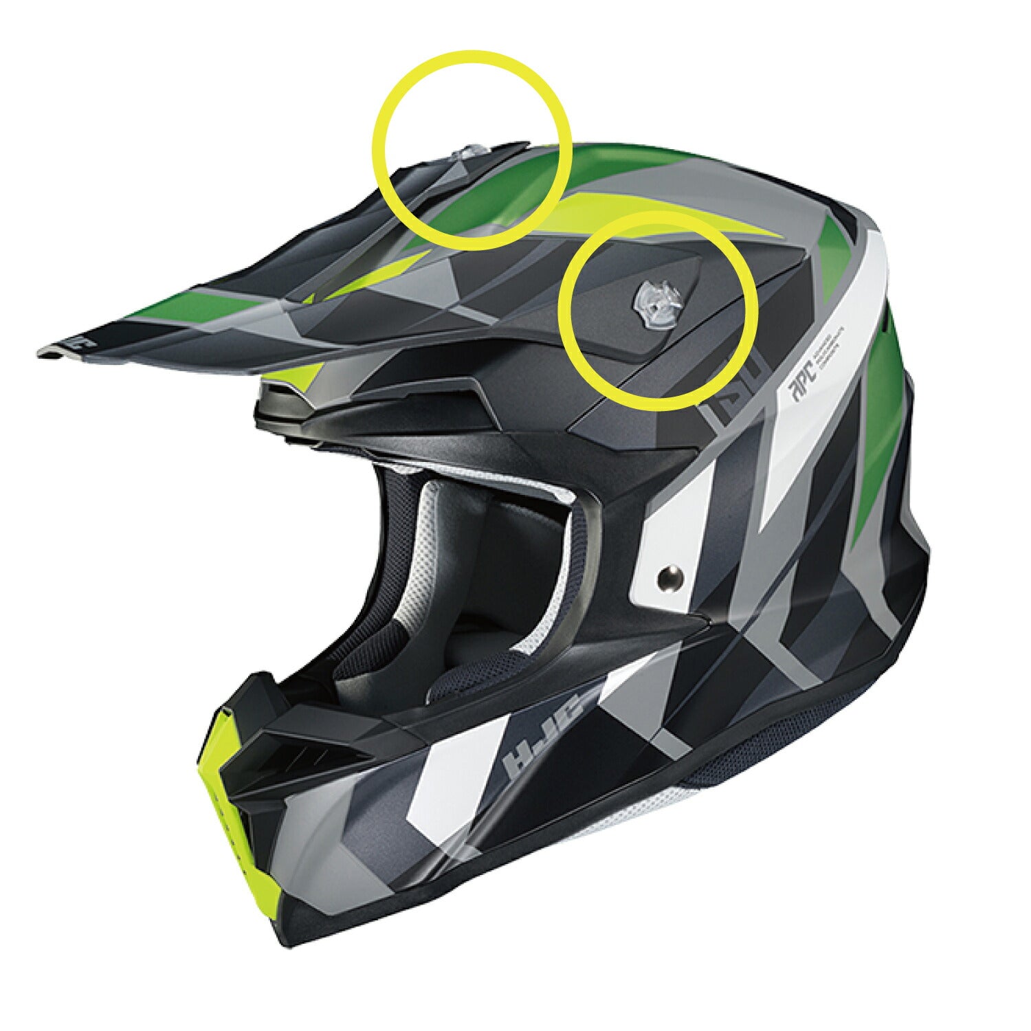 オフロードヘルメット i50 ヴァニッシュ ブラック/FLUOイエロー(MC4HSF) Mサイズ HJH223 HJC