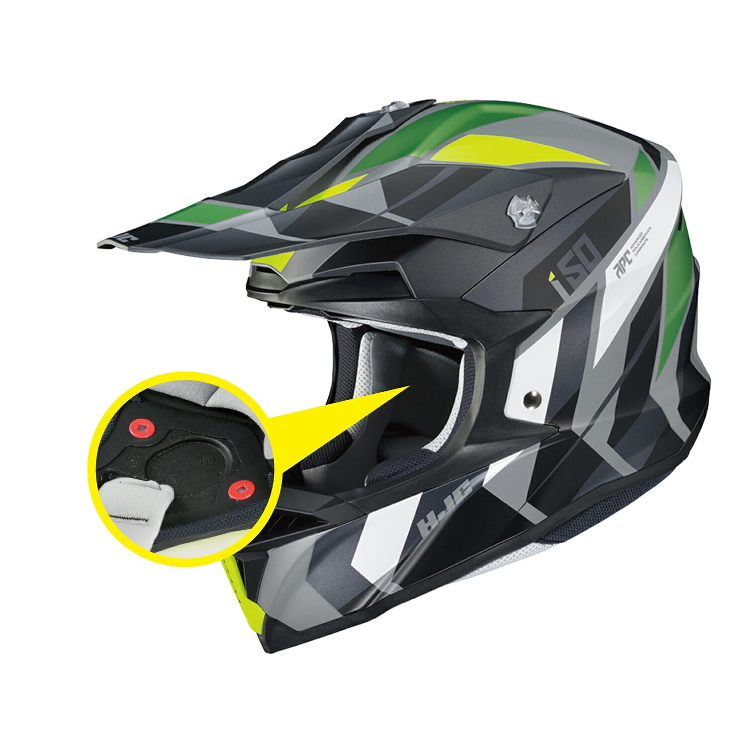 取寄 オフロードヘルメット i50 ヴァニッシュ ブラック/FLUOイエロー(MC4HSF) Mサイズ HJH223 HJC