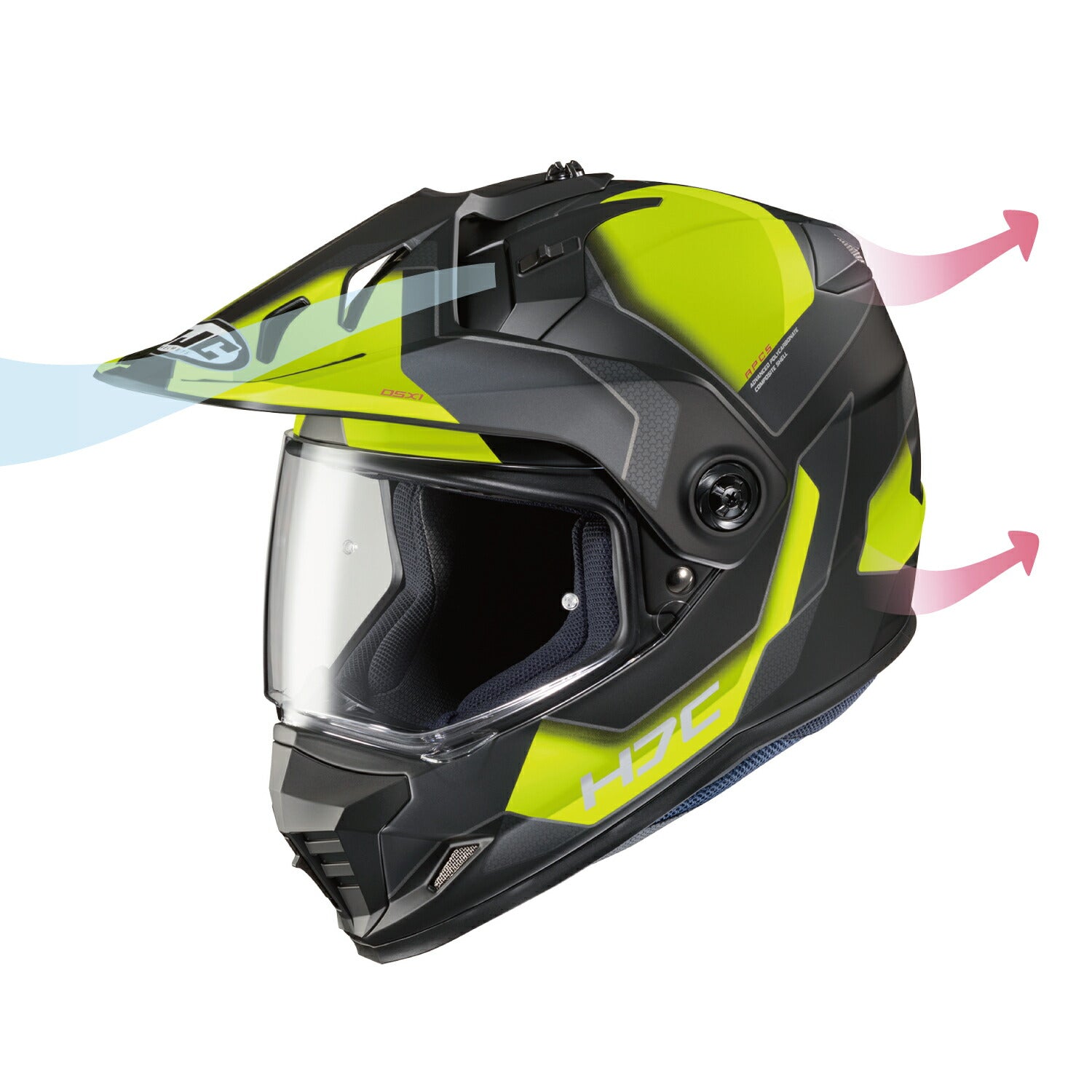 オフロードヘルメット DS-X1 シナジー イエロー(MC3HSF) Lサイズ HJH230 HJC