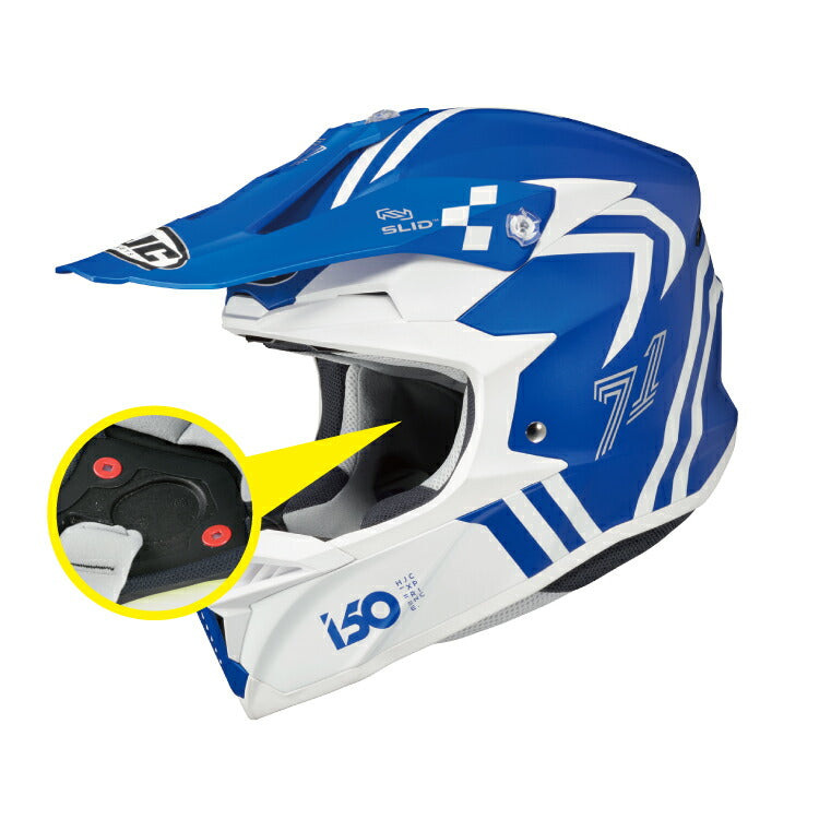 取寄 オフロードヘルメット i50 ヘックス ブルー/ホワイト(MC2SF) Sサイズ HJH249 HJC