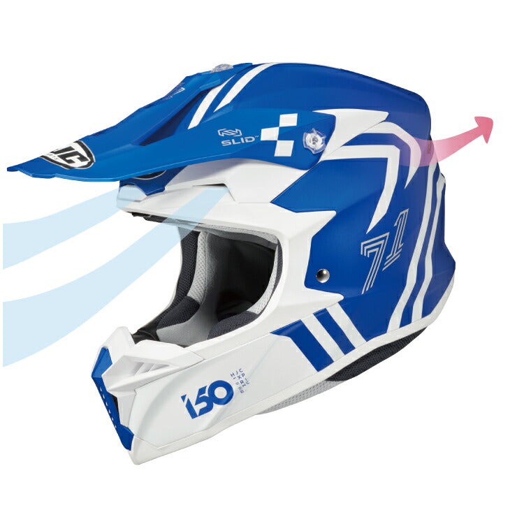 取寄 オフロードヘルメット i50 ヘックス ブラック/レッド(MC1SF) Sサイズ HJH249 HJC