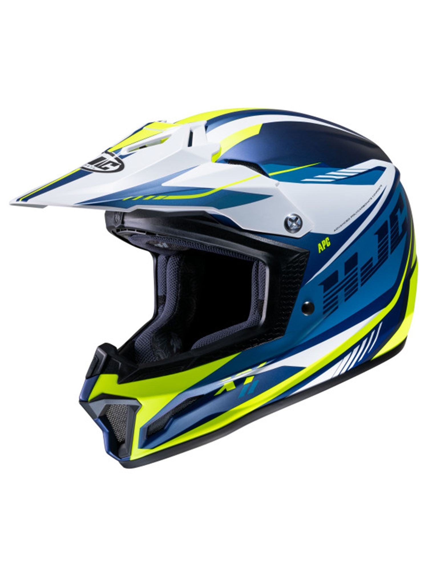 オフロードヘルメット CL-XYⅡ ドリフト 【KIDS & WOMEN'Sモデル】 ブルー/イエローFLUO(MC3HSF) Lサイズ HJH251 HJC