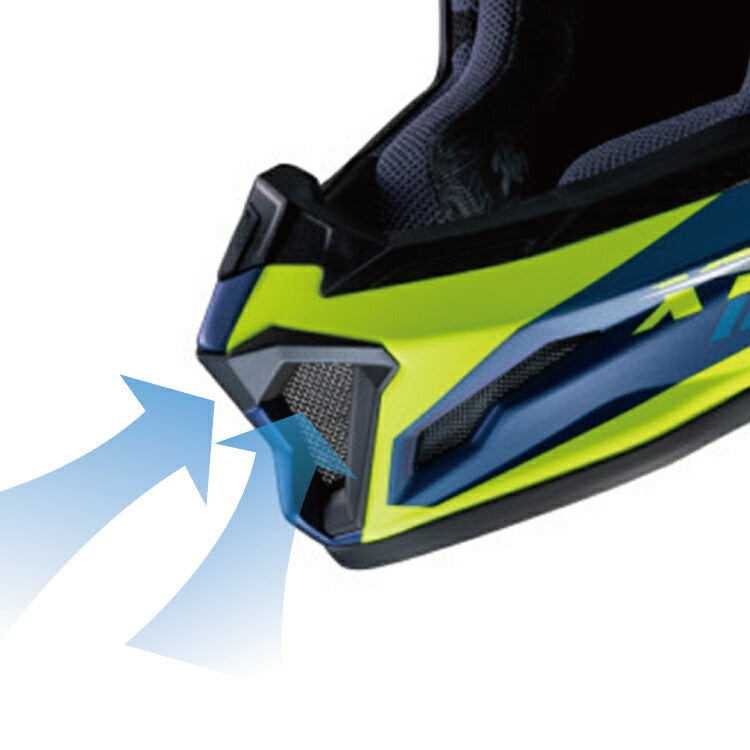 オフロードヘルメット CL-XYⅡ ドリフト 【KIDS & WOMEN'Sモデル】 ブルー/イエローFLUO(MC3HSF) Mサイズ HJH251 HJC