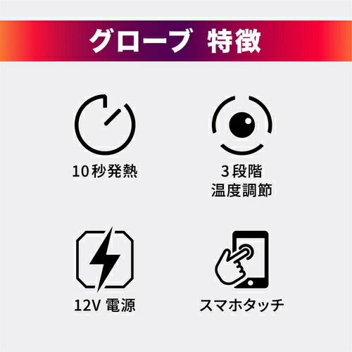 取寄 12VヒートレザーグローブType-1 Sサイズ 5100001 ヒートマスター