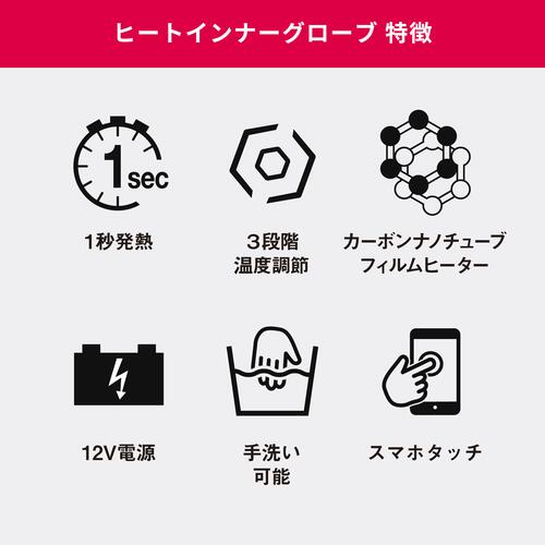 取寄 12VヒートインナーグローブLT Sサイズ 5100083 ヒートマスター