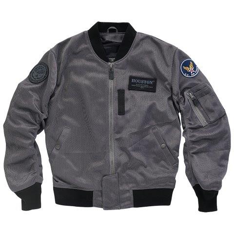 MA-1 メッシュモーターサイクルジャケット ガンメタ 4XL HTVA2311S ヒューストン