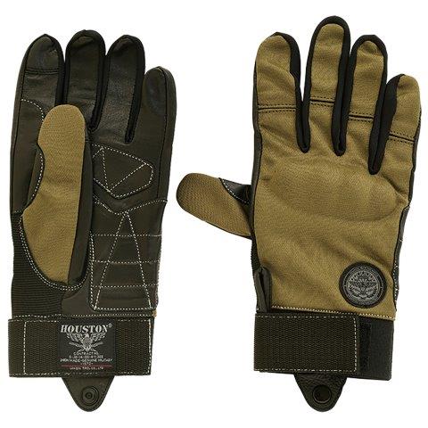 メッシュ/レザー グローブ カーキ 2XL HTVG2312S ヒューストン