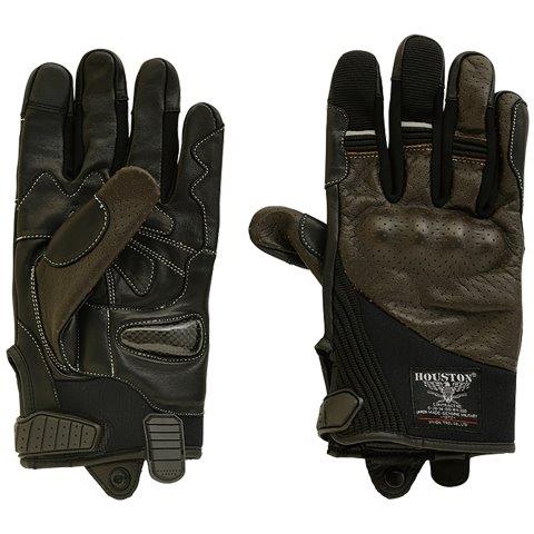 レザーメッシュグローブ ブラウン XS(レディースM) HTVG2321S ヒューストン