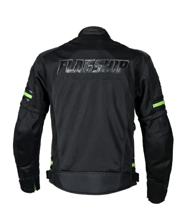 取寄 フラッグシップ イクシードメッシュジャケット ブラック&グリーン LLサイズ FJ-S203SP