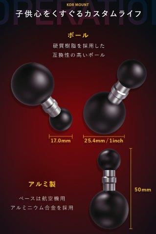 取寄 マウントキット レギュラーマウント用 60mm (17mm - 25.4mm) KDR-R201 カエディア