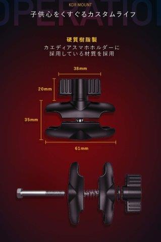 マウントキット レギュラーマウント用 60mm (17mm - 25.4mm) KDR-R201 カエディア