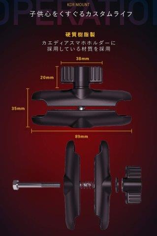 マウントキット レギュラーマウント用 90mm (17mm - 25.4mm) KDR-R202 カエディア