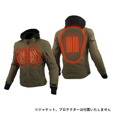 EK-307 12V ヒーティングインナー チェスト&バック パッド ブラック Freeサイズ 08-307 コミネ