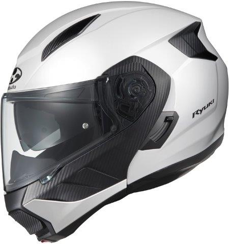 取寄 RYUKI/リュウキ システムヘルメット ホワイトメタリック Mサイズ OGK KABUTO