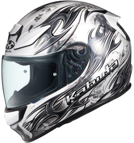 取寄 シューマ フレイム パールホワイトブラック Lサイズ SHUMA FLAME OGK KABUTO