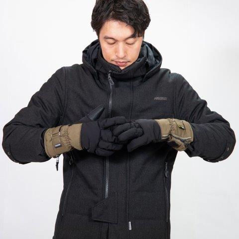 ソフトフィールウインターグローブ ナチュラルグレー Sサイズ PG-24250 パワーエイジ