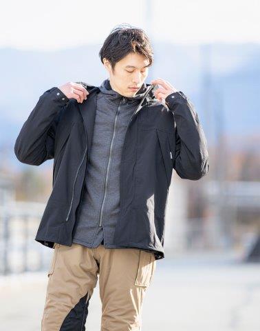 取寄 イージーライドウォームパーカー グレー Lサイズ PJ-24208 パワーエイジ