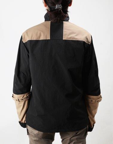 取寄 ウインドストップライトジャケット ブラック/ベージュ WLサイズ PJ-24209 パワーエイジ