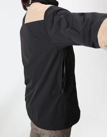 取寄 ウインドストップライトジャケット ブラック/ベージュ WMサイズ PJ-24209 パワーエイジ