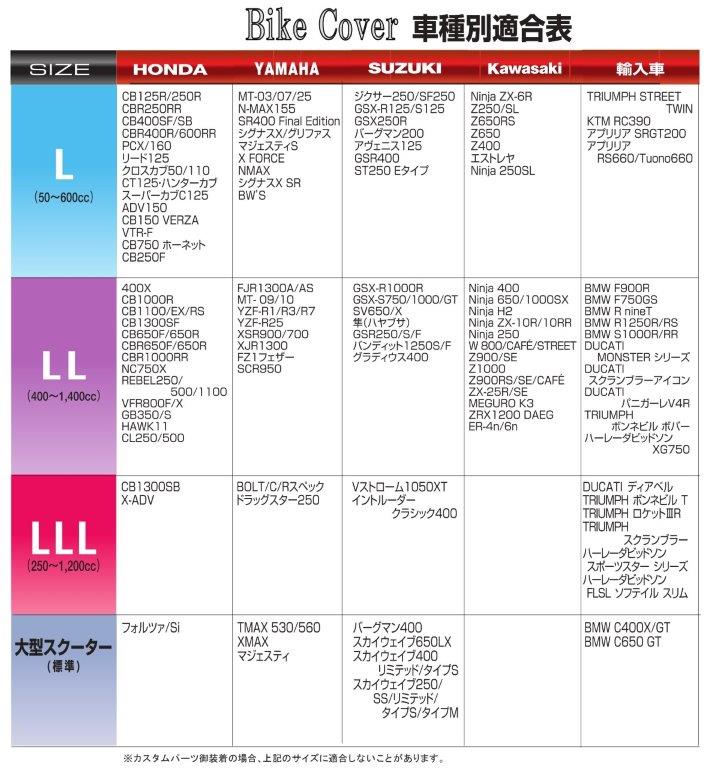 多機能バイクカバー Lサイズ 0904HTB4 レイト商会