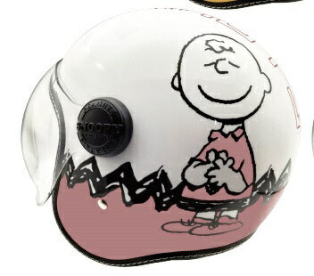 ジェットシールドヘルメット SNOOPY&Charlie Brown ピンク 57-58cm SNJ-112 AXS