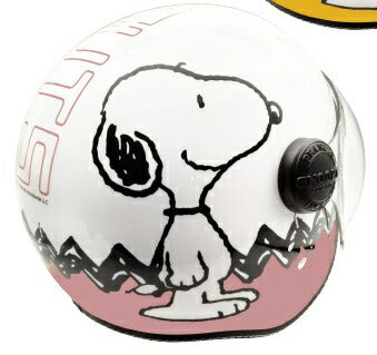 ジェットシールドヘルメット SNOOPY&Charlie Brown ピンク 57-58cm SNJ-112 AXS