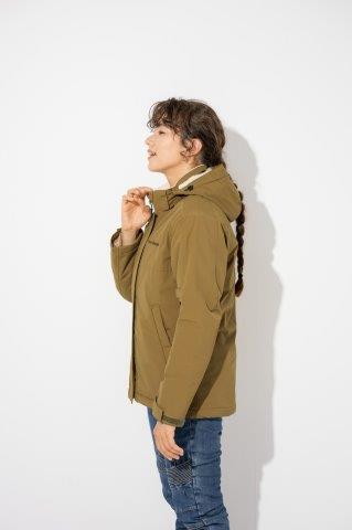 ボアウィンタージャケット ダークベージュ L+サイズ ROJ1003 ロッソスタイルラボ