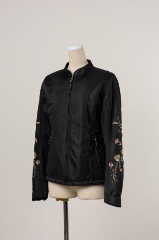 スタイルアップメッシュジャケット ブラックエンブロイダリー Sサイズ ROJ125 ロッソスタイルラボ