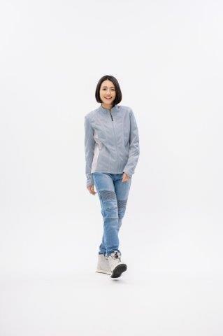 取寄 ライダースメッシュジャケット ライトグレー Sサイズ ROJ126 ロッソスタイルラボ