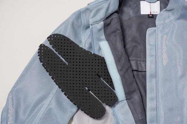 取寄 ライダースメッシュジャケット ライトブルー L+サイズ ROJ126 ロッソスタイルラボ