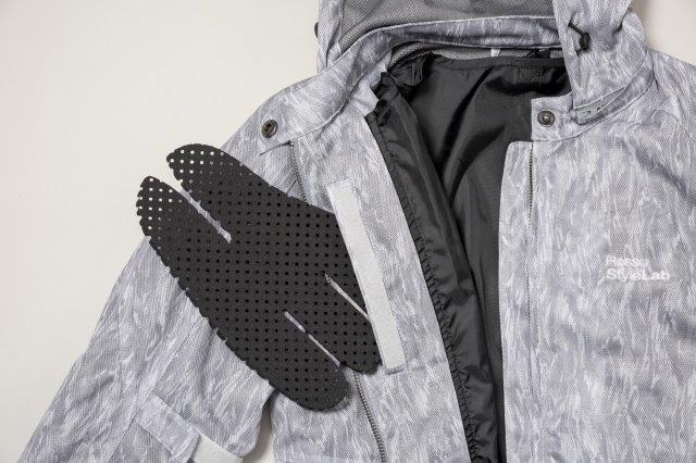 フードメッシュジャケット フェザーグレー Mサイズ ROJ127 ロッソスタイルラボ