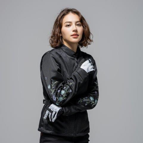 取寄 スタイルアップメッシュジャケット モーヴクレー/刺繍なし Sサイズ ROJ130 ロッソスタイルラボ