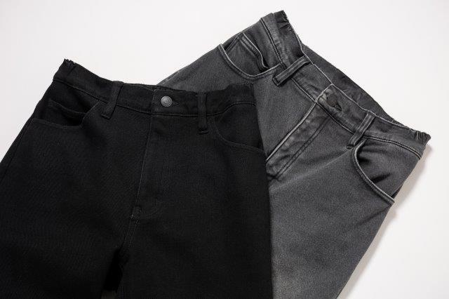 裏起毛ストレッチスリムパンツ ブラックデニム M+サイズ ROP71 ロッソスタイルラボ