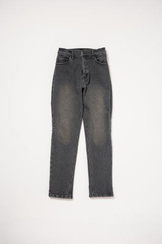 取寄 裏起毛ストレッチスリムパンツ ブラックデニム L+サイズ ROP71 ロッソスタイルラボ