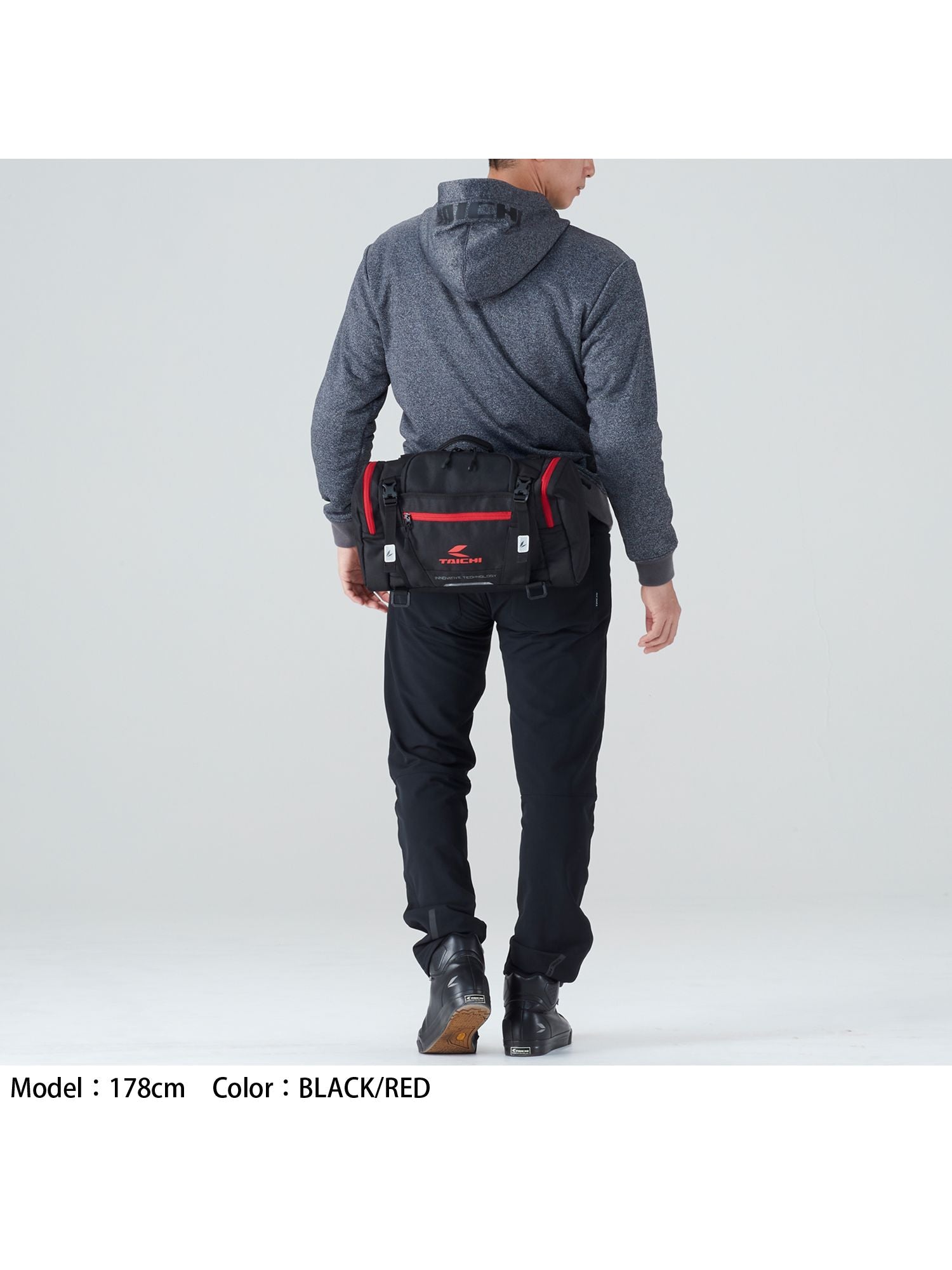 ヒップバッグ(L) ブラック/レッド 10L RSB291 アールエスタイチ