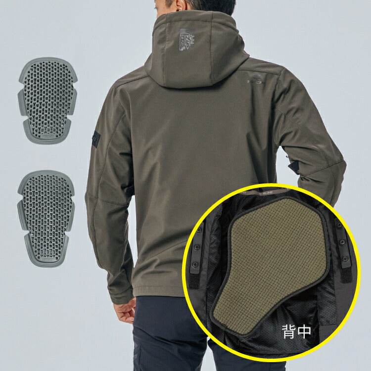 ソフトシェル フーディ ダークカーキ Mサイズ RSJ732 アールエスタイチ