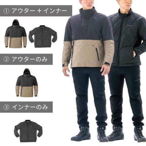 モトレック オールシーズンパーカ チノ/ブラック XLサイズ RSJ733 アールエスタイチ