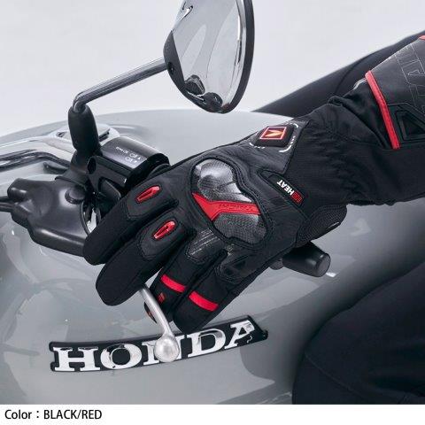 取寄 e-HEAT アームド グローブ ブラック/レッド Mサイズ RST654 アールエスタイチ